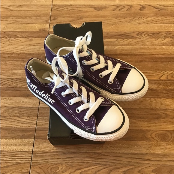 NWT Girls Purple Converse All Star Low Sneakers